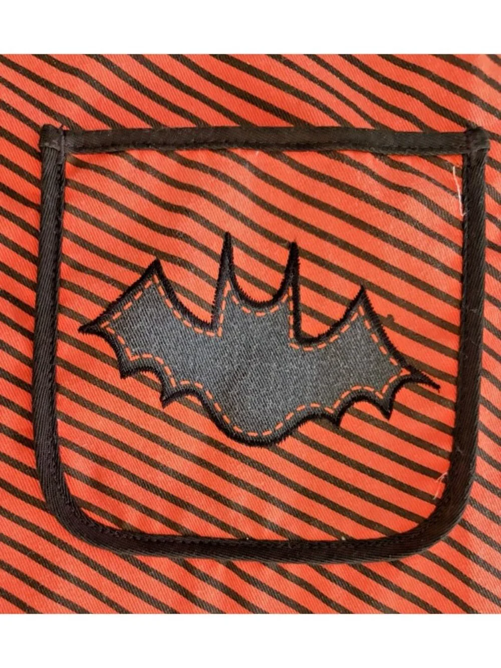 Vintage Kmart Halloween Bat Witch Apron Pocket Witchycore Fall Retro Kitchen
